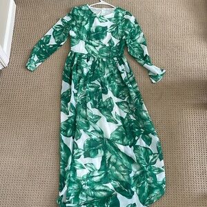 SHEIN green leaf maxi dress